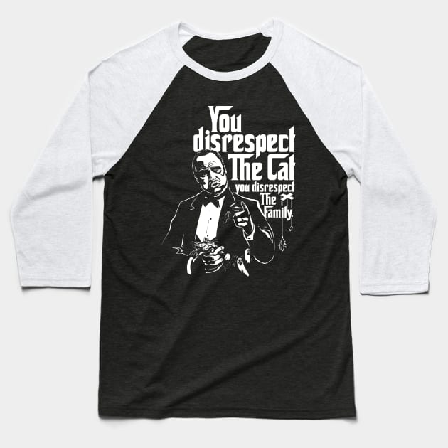 Corleone Cat Baseball T-Shirt by Lab7115